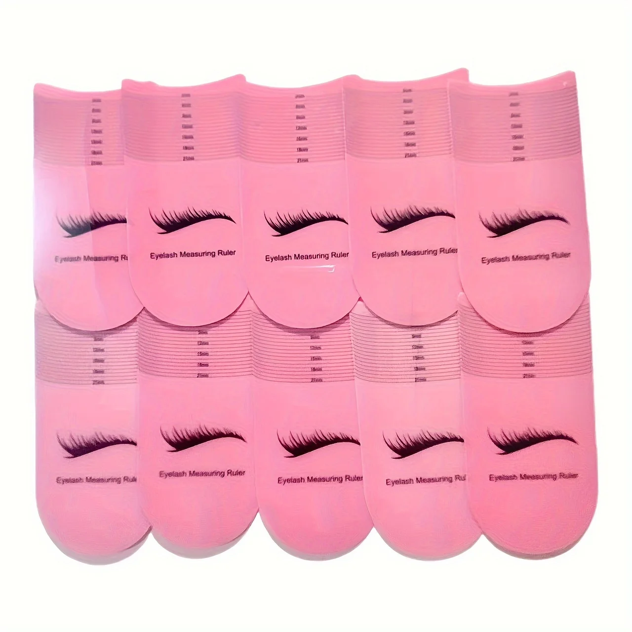 10Pcs Professional Eyelash Measuring Ruler Symmetrical Eyebrow Mapping Card Lash Extension Tools Makeup Measurement Accessories