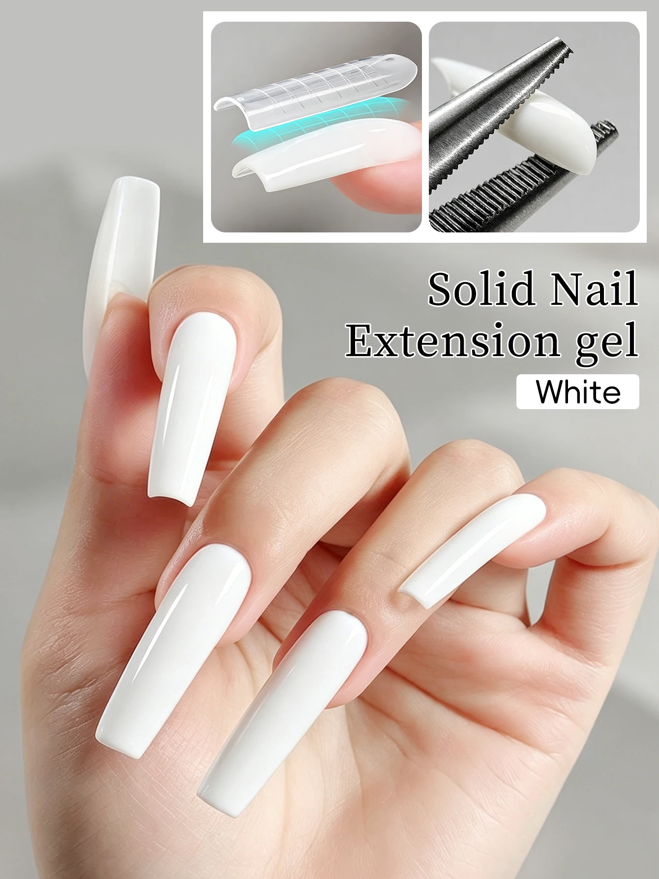 XEIJAYI 1 Stück 100g Weißes Weiches Nageltips-Gel für Künstliche Nägel UV-Gel Nagelverlängerung Funktionelles Design Maniküre-Werkzeuge – Detail 8
