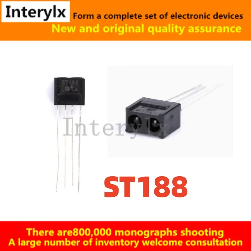 10Pcs/Lot original direct plug-in ST188 reflective infrared photoelectric inductor photoelectric switch