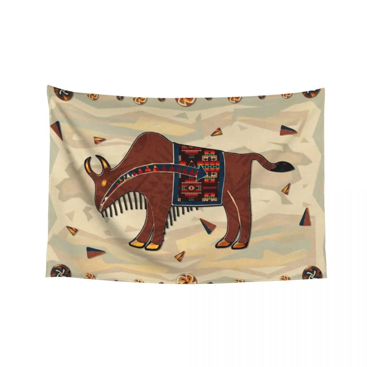 

Bison Americana 3D Tapestry Bathroom Decor On The Wall Bedroom Organization And Decoration Tapestry