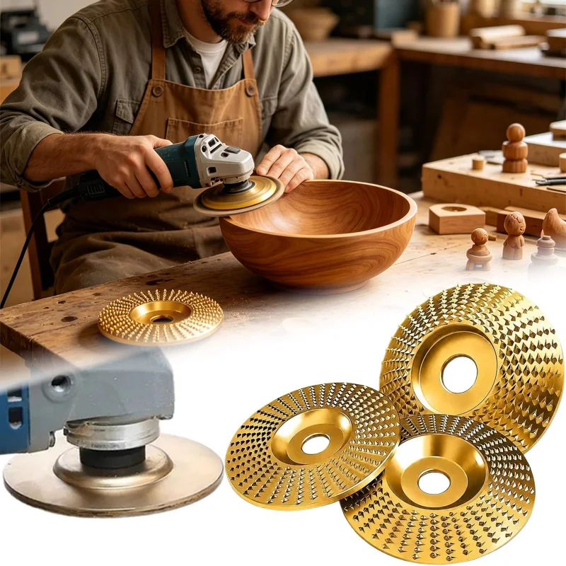 16mm Inner Diameter 3pcs Woodworking Carving Wheel Polishing Wheel Versatile Abrasive Sanding Disc For Wood Shaping Tool