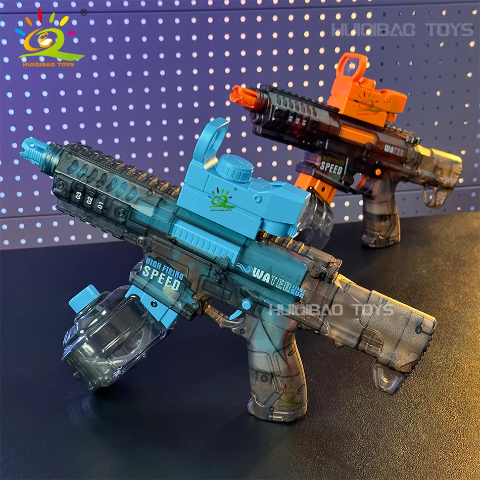 Pistola de agua eléctrica totalmente automática, recargable, disparo continuo de largo alcance, para fiestas espaciales, niños, adultos, niños, regalo