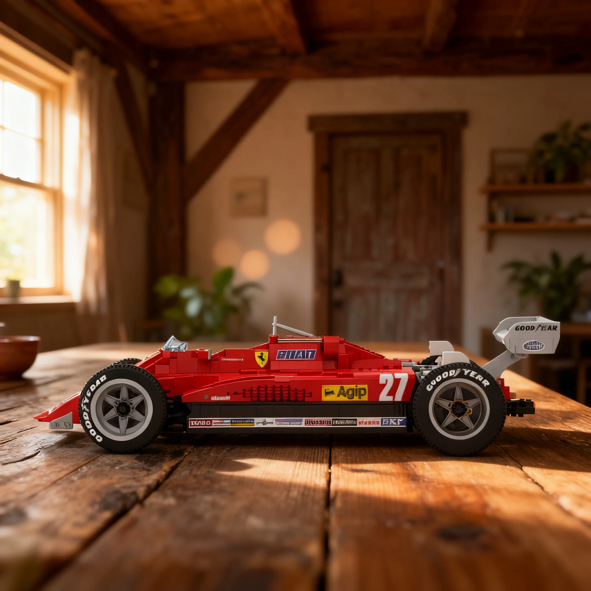 1868 деталей MOC Технический конструктор Ferrari (без радиоуправления), масштаб 1:8, модель-игрушка, строительные блоки, конструктор, рождественские подарки, кирпичики