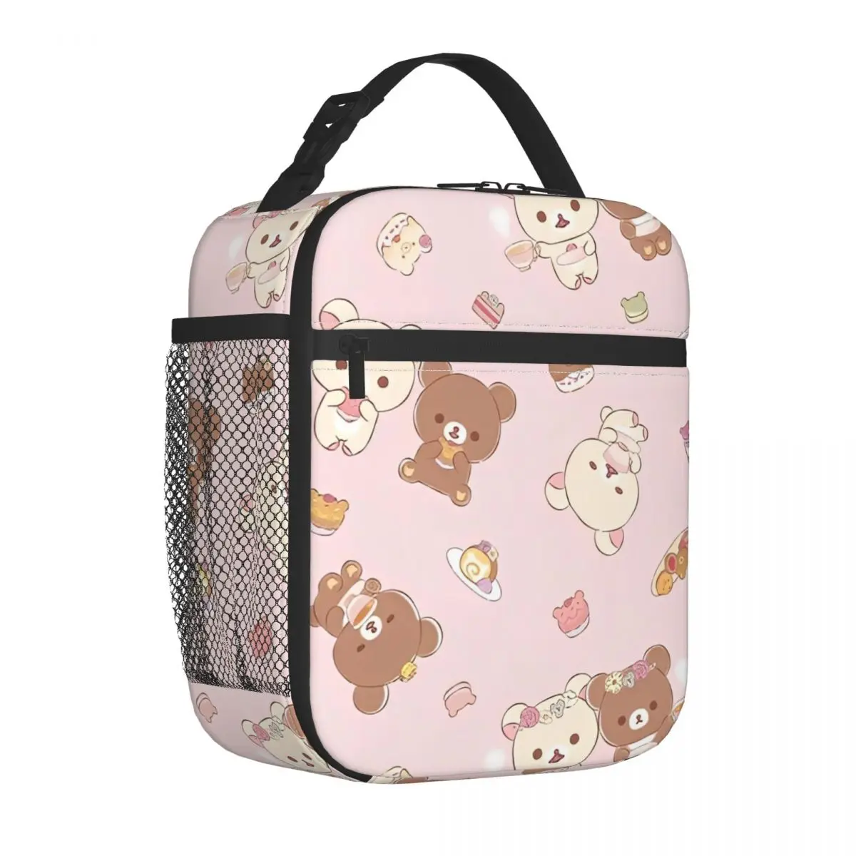 

Kawaii Rilakkuma Изолированная сумка для обеда Термосумка Контейнер для еды Медведь Мультфильм Большая вместительная сумка-тоут Ланч-бокс Сумки для еды Открытый