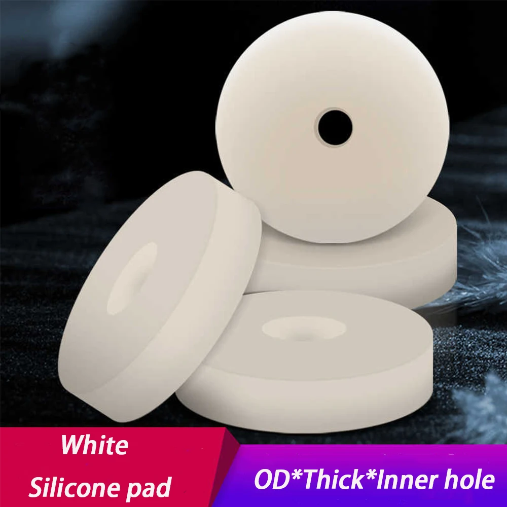 White Silicone Rubber Round Cushion Machine Equipment Foot Pad Oil Resistant and Wear-Resistant Shock Absorber Block