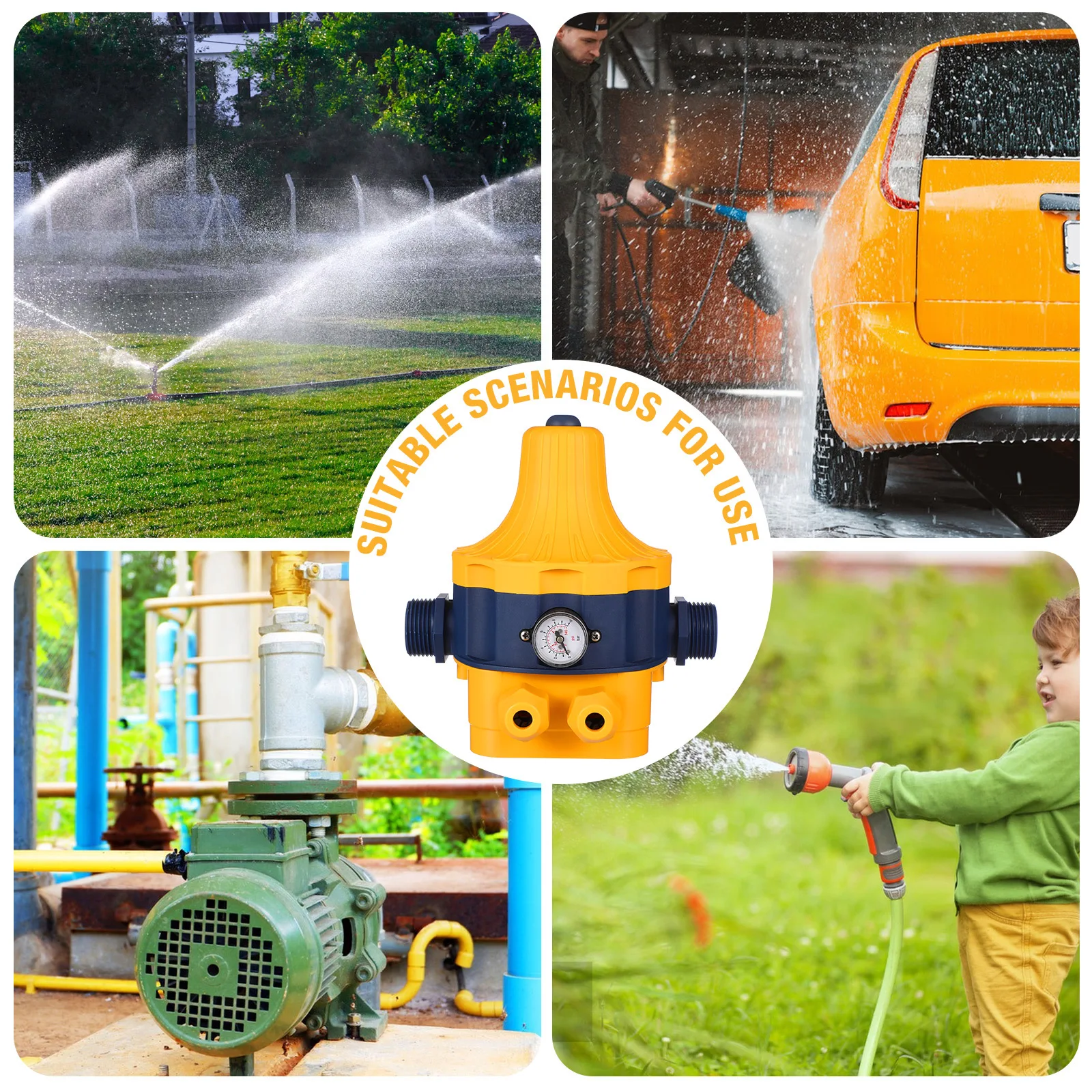 

110V Automatic Pressure Controller Water Pump Intelligent Control Electronic Pump Controller Booster Water Well