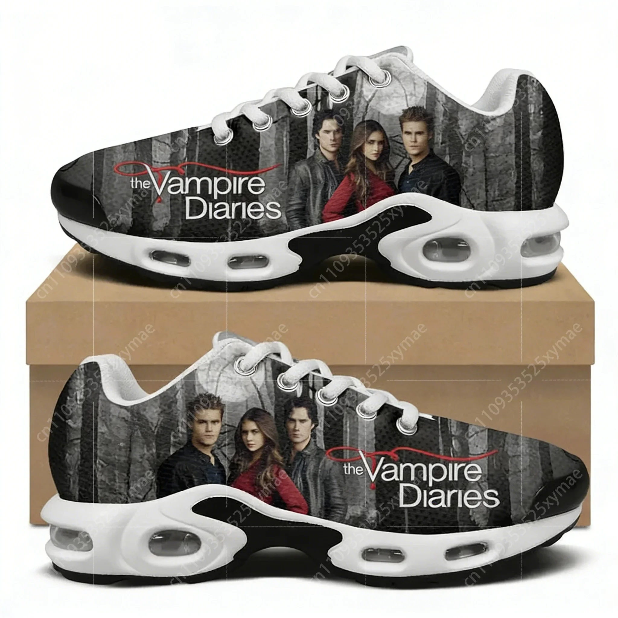 

The Vampire Diaries Air Cushion Sneakers Damon Salvatore Mens Womens Hiking Running Shoes Mountain Climbing Shoes Custom Shoes
