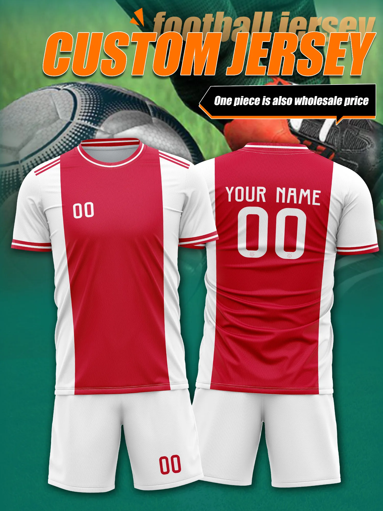 

Футбольная форма с индивидуальным изображением, номером и именем, комплект для волонтеров и персонала на мероприятиях, удобная свободная одежда для активного отдыха на футбольных полях