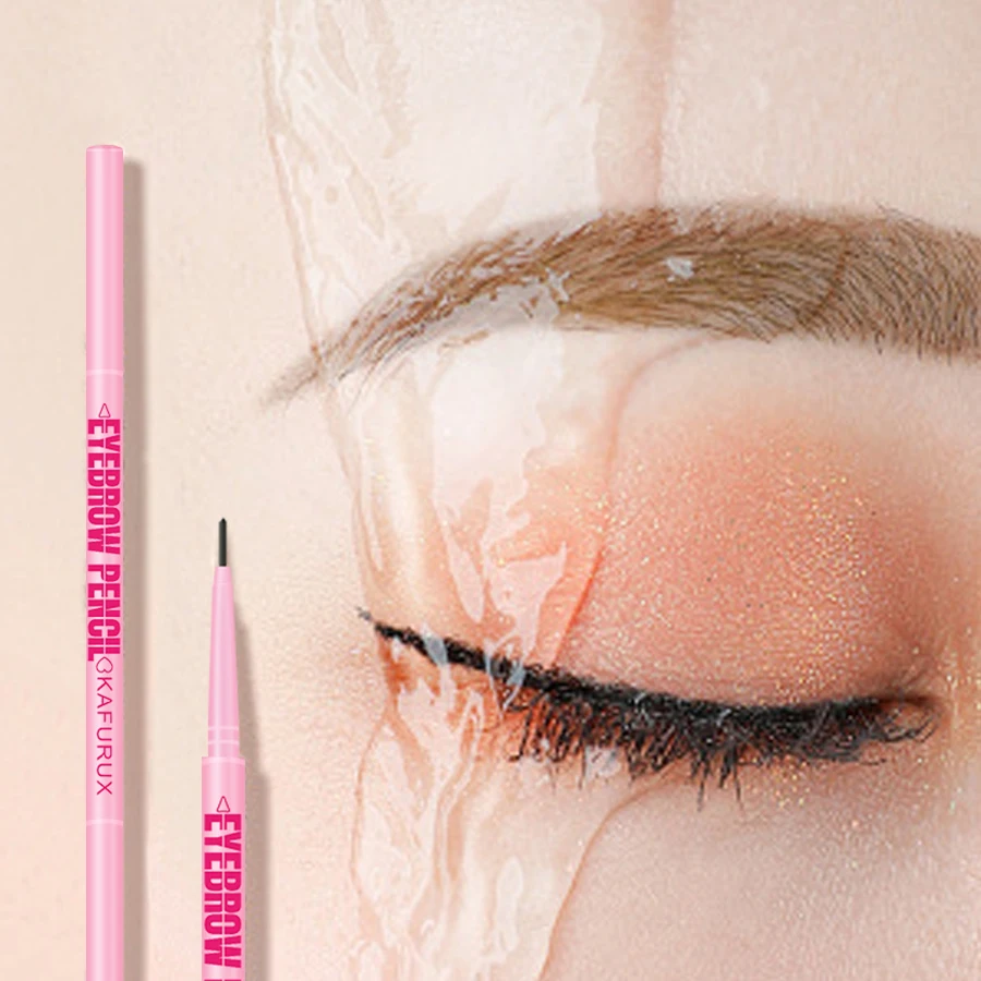 1pcs ULTRA-Fine Double headed Rotable Eyebrow ปากกาแปรงแต่งหน้ากันน้ํา Wild Eyebrow ดินสอเครื่องสําอางค์ Eyebrow แปรง