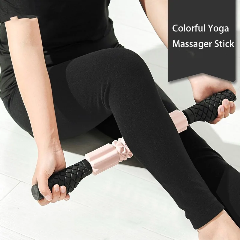 Yoga Massager Stick Relaxation Roller Fitness Foot Leg Muscle Relax Foam Shaft Yoga Gear Massage Stick Workout Gym Equipment