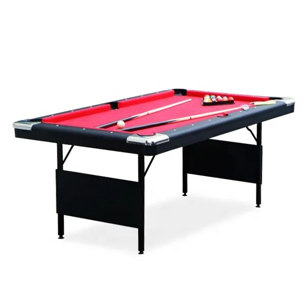 6 Voet Biljart Pooltafel Draagbare Opvouwbare Poten Snooker Pooltafel Met Standaard Accessoires