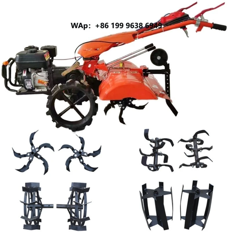 Farm Tiller Diesel-powered Agricultural Machinery Rotary Tiller Hand-held Ditching, Soil-loosening and Ridging Machine
