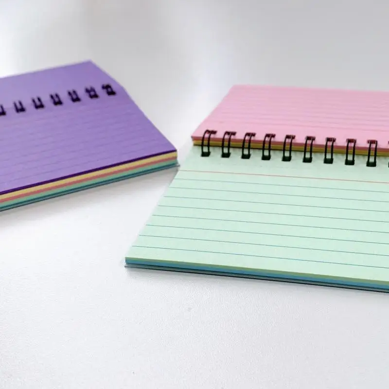 50 Sheets Office Supplies Colour Tearable Mini Note Book Portable Line Notebook Memo Pad Student Stationery