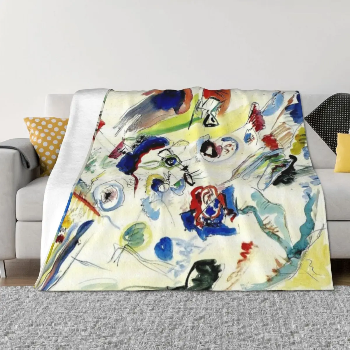 

Kandinsky First Abstract Watercolor - Première Abstraction Throw Blanket Warm Heavy Luxury Thicken Nap Blankets