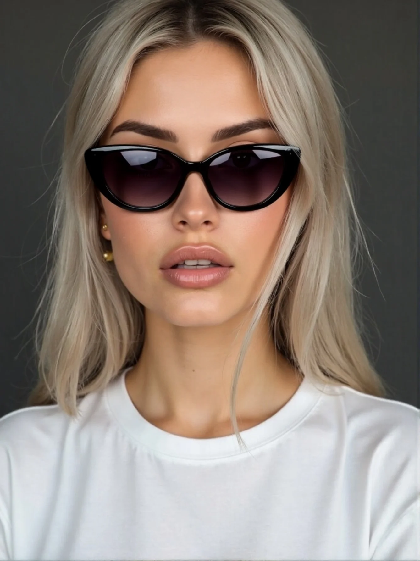 Neue Katzenaugen-Sonnenbrille, einfache und fortschrittliche Textur, Fiona Fang, schlankes Temperament, Straßensonnenschutz aus Europa und den Vereinigten Staaten