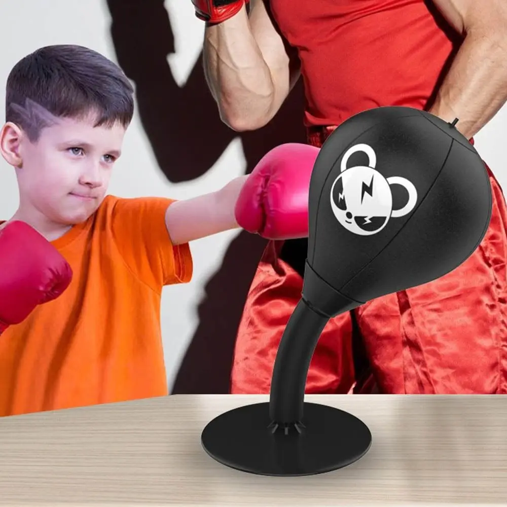 

with Suction Cup Desktop Punching Bag Inflatable Desk Mountable Boxing Training Bag Promote Development Wall Mountable
