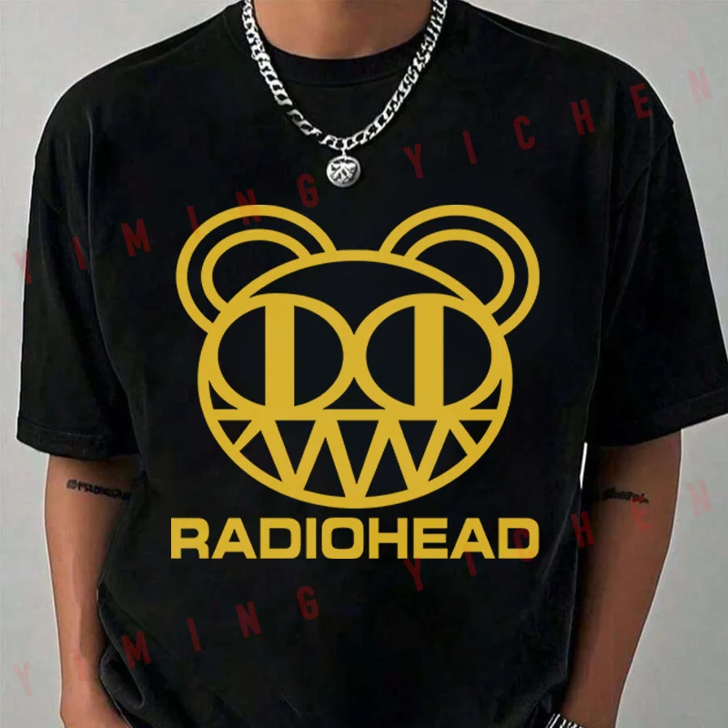 

Cool Punk Alternative Rock Radiohead Logo T-Shirt Moto Riders Summer Men's Fashion Casual O-Neck Tops Tee 2026