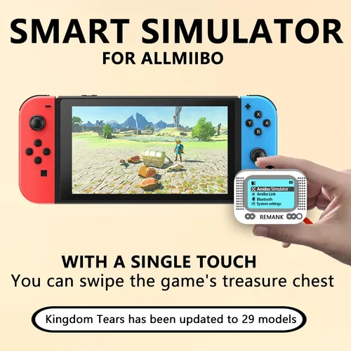 Imagen 2 del producto Emulador simulador inteligente recargable Allmiibo, grabador Universal Compatible con Bluetooth para accesorios de juegos Switch/Wiiu