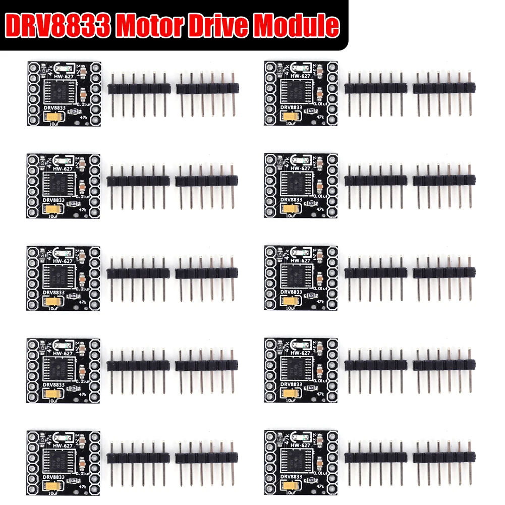 1-10pcs DRV8833 Motor Drive Module 1.5A Dual H Bridge DC Gear Motor Driver Controller Board DIY Kit