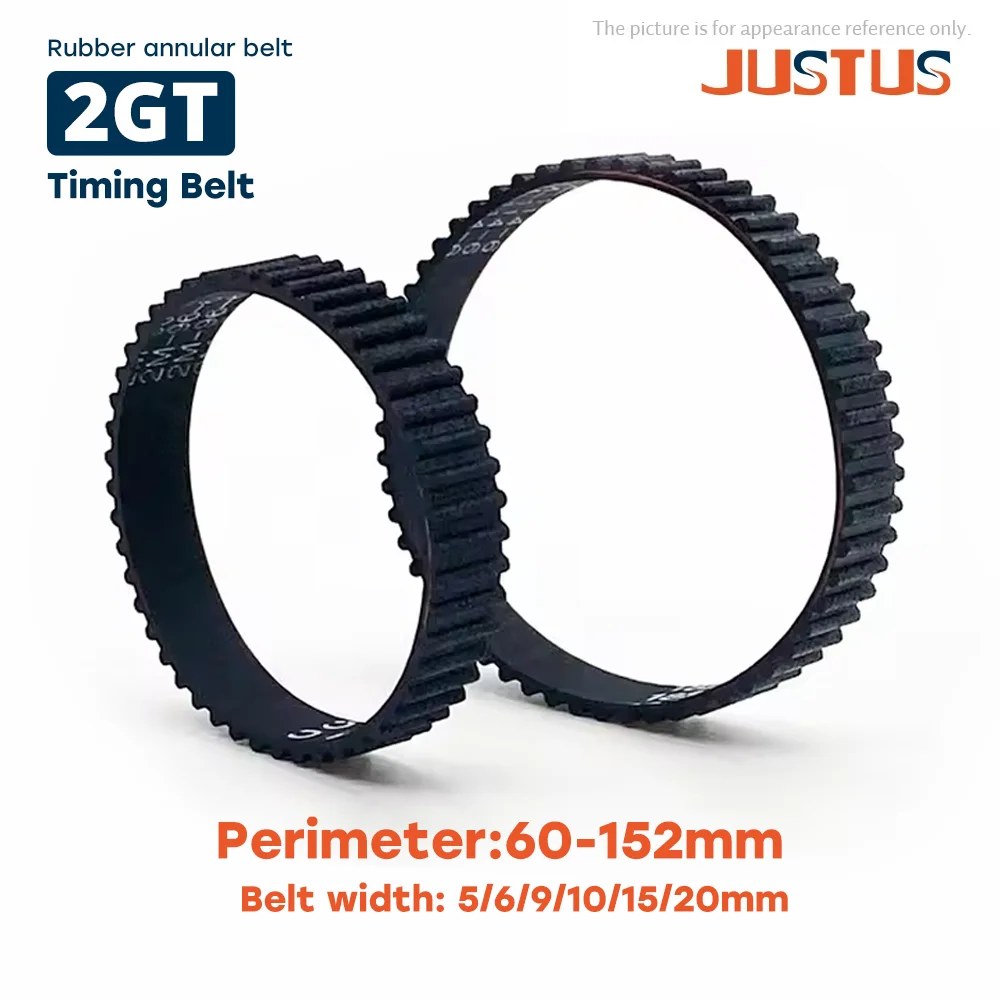 GT2 Rubber Timing Belt 2GT Closed-loop Synchronous Bandwidth 5-20mm Perimeter 60 66 72 74 76-152mm Are Suitable For 3D Printers