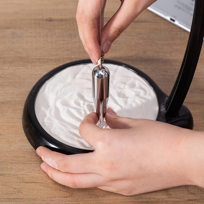 Handmade Gravity Sand Pendulum Toy Stress Relief Jewelry Science Experiment Desk Decoration Sand Table Painting Art