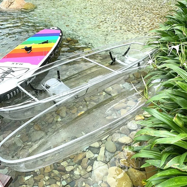 

11Ft Kayak 2 Seat 3 Seat Touring Clear Crystal Kayaks Transparent Polycarbonate Water Sports Canoe Fishing Kayak Rowing Boats