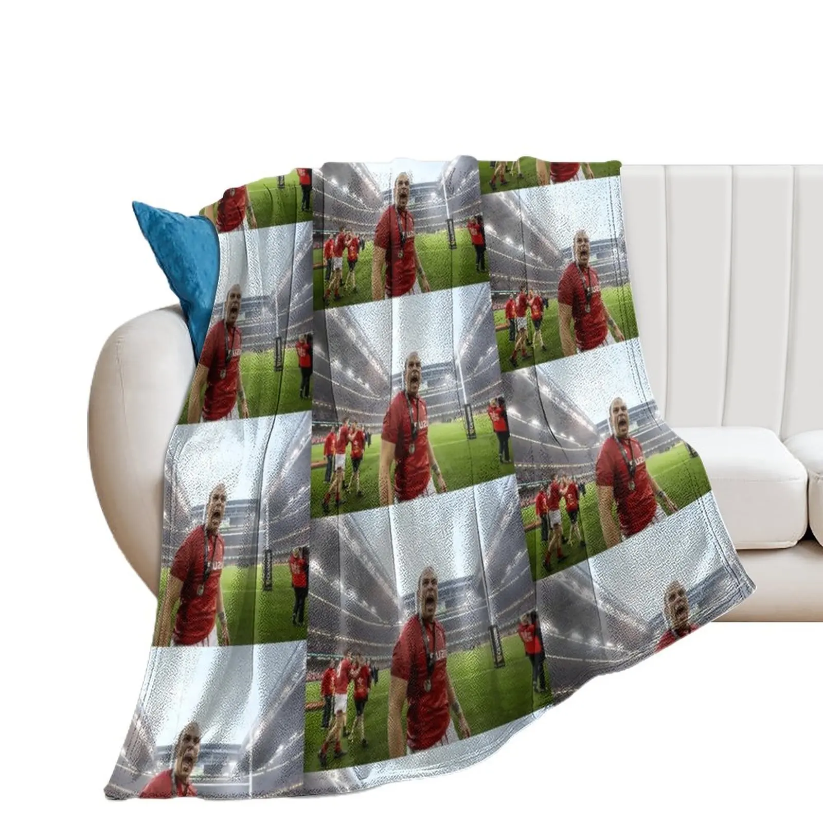 Alun Wyn Jones Wales Rugby World MVP Throw Blanket Cute Warm Soft Blankets