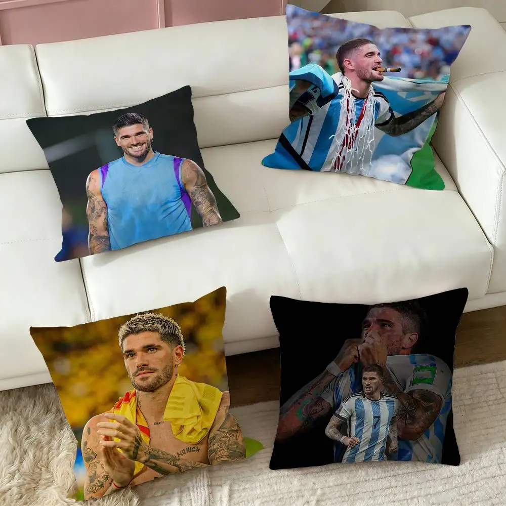 R-Rodrigo De Paul  Pillow Case Square Double-Sided Sofa Cushion Cover Bedroom Bedside Pillow