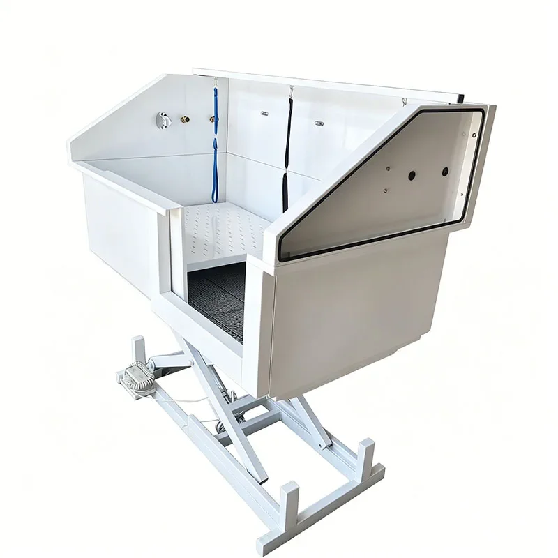 aFor Luxury Stainless Steel Bathtub for Small/Medium Dogs Four-Step Staircase Non-Slip Eco-Friendly Pet Grooming Bath