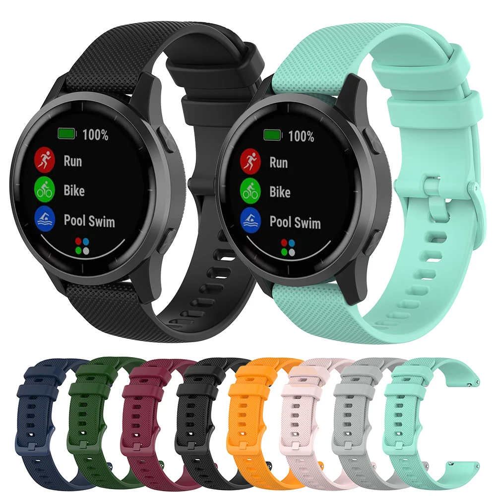 18/20/22mm Silicone Strap For Garmin Vivoactive 5 Venu Replacement Watch Band for Garmin Forerunner 165 245 255 265 745