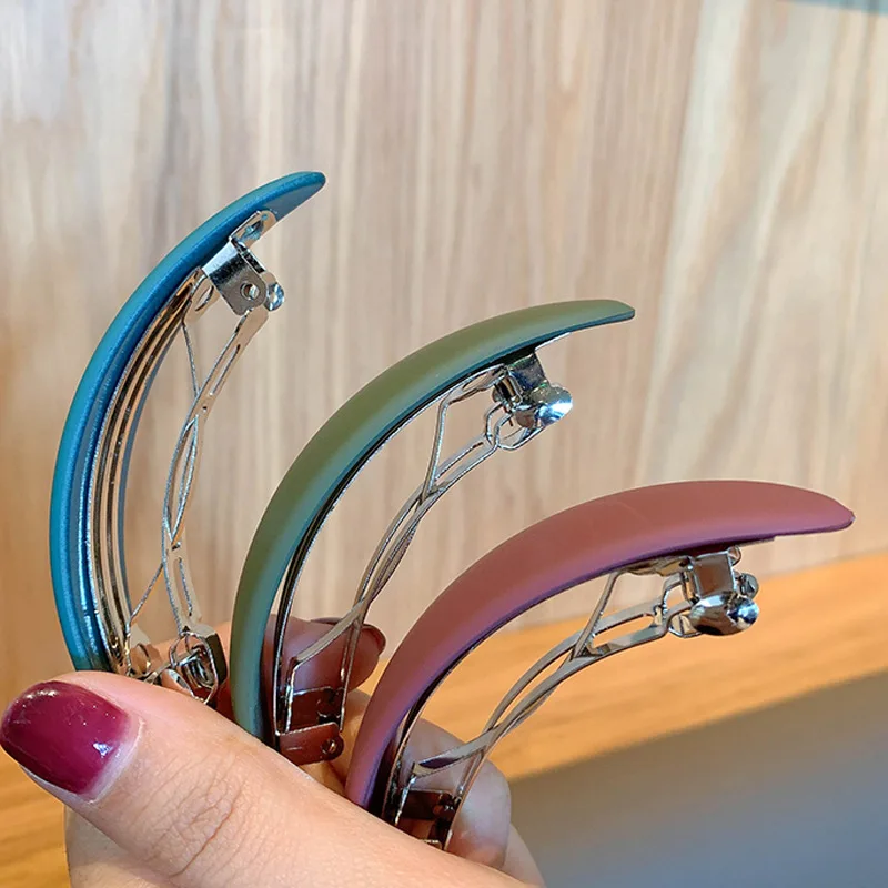 Jepit Rambut Geometris Matte Elegan Jepit Rambut Wanita Elegan Jepit Rambut Pegangan Rambut Ikat Kepala Mode Aksesori Rambut