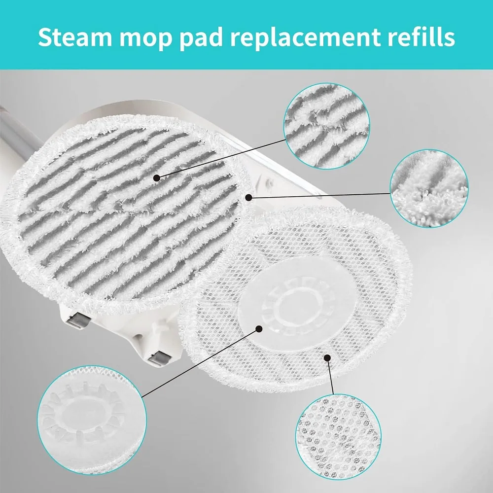 2pcs Dirt Grip Scrub Washable Pad Replacement Steam Mop Pads For Shark S7000AMZ S7001 S7000 T2 T21 Series Steam Mop