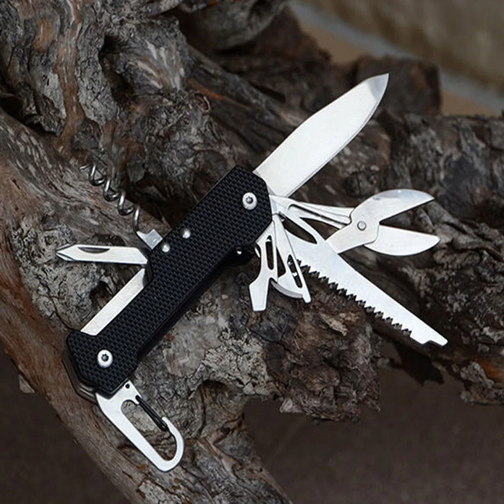 8 in 1 Multifunctional Folding knife Self-defense Outdoor Survival Camping Multi-tool EDC Pocket Knives Portable Hand Tools