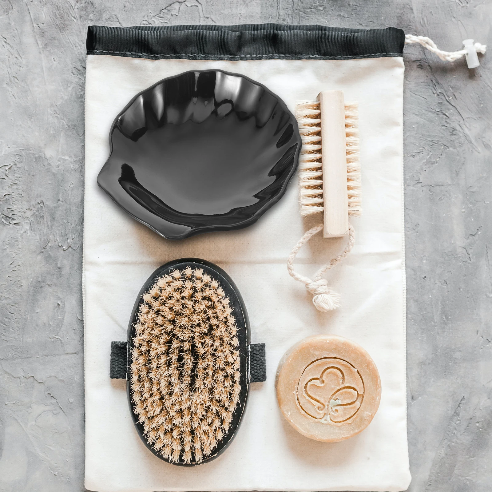 

Sea Shell Holder Plastic Tray Compact Bar Dish Hotel Storage Container Soap Tray For Bathroom Sink Shower Bathtub