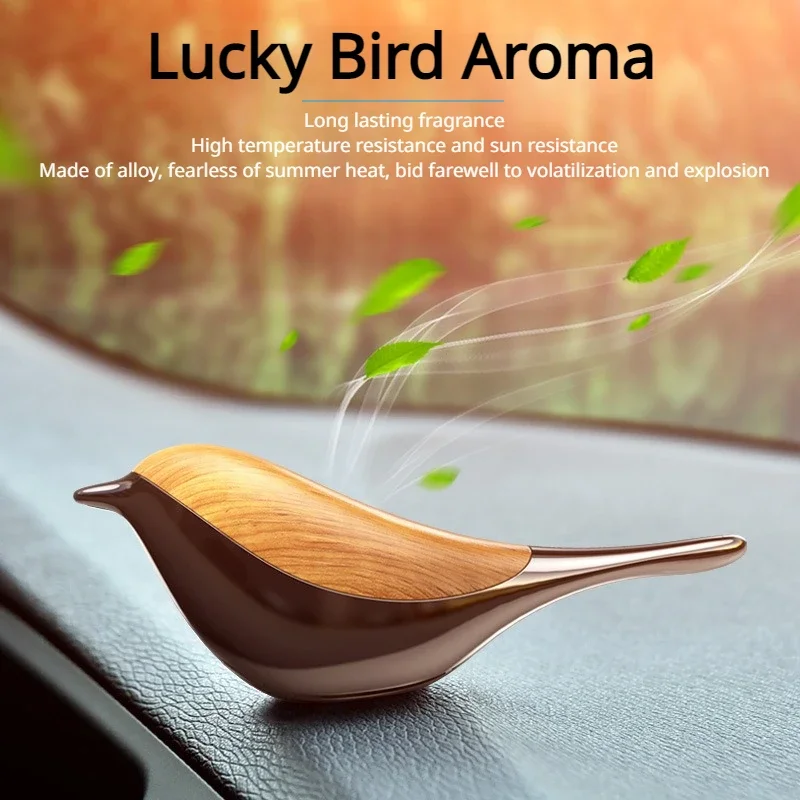 NEW Car Air Freshener Lucky Bird Aromatherapy Diffuser Alloy Magnetic Cap Auto Interior Fragrance Air Purification Accessories