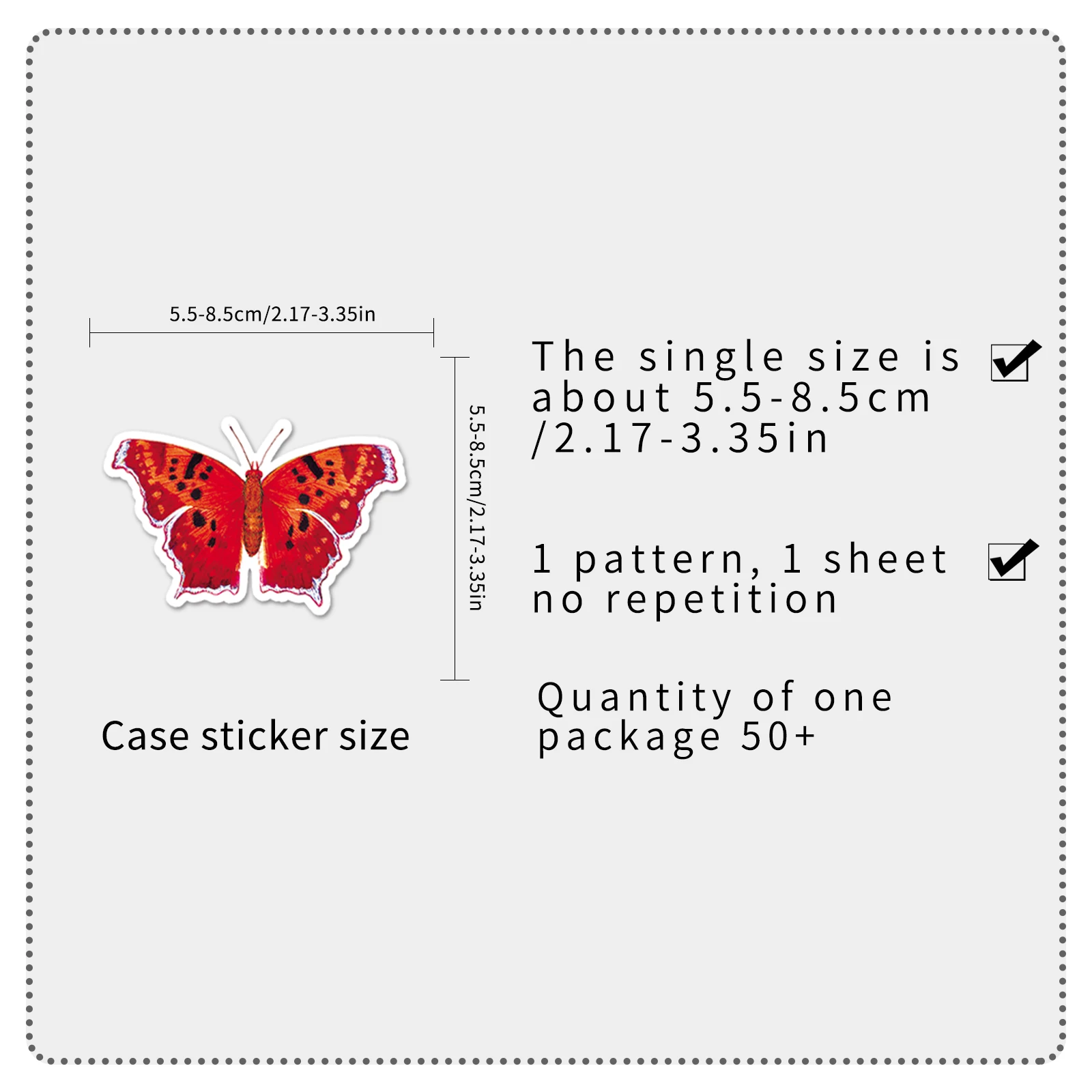 50pc Butterfly series Cartoon Cute Graffiti Stickers Suitcase Laptop Guitar Skateboard Personalized Decoration Stickers