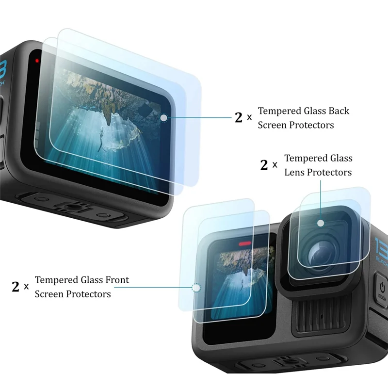 

Silicone Sleeve Case For Gopro Hero 13 Black Accessories, Battery Side Cover & Screen Protectors & Lens Caps & Lanyard