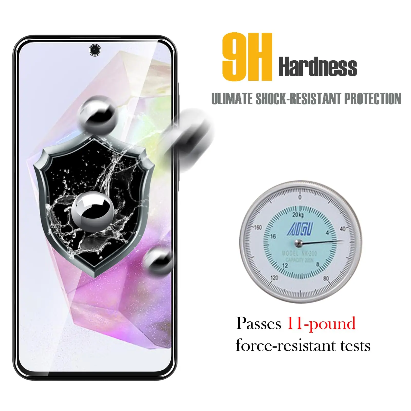 サムスンギャラクシーA365g用スクリーンプロテクター,6.64インチ,強化ガラス,透明HD,9h,傷防止ケース