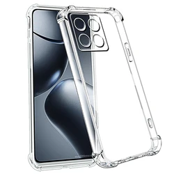 Airbag Transparent Phone Case for Xiaomi 14T Pro Protective Shockproof Cases for Xiao Mi 14t 13t 12t 11t 10t Pro Back TPU Cover
