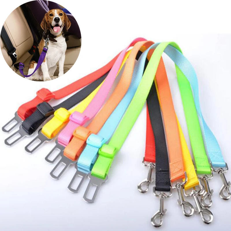 Pet Dog Cat Car Safety Belt Adjustable Leash Vehicle Seat Belt Pet Supplies Harness Safe Lever Traction Collar Puppy Leash