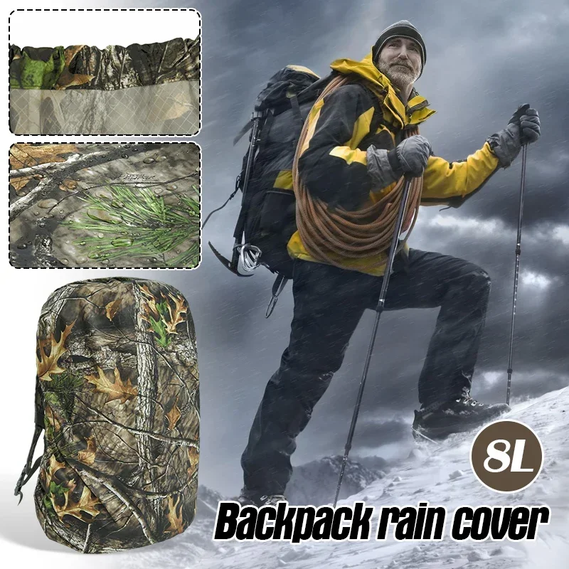 80L Backpack Rain Cover Outdoor Mountaineering Hiking Camping Bag Rain Cover Waterproof Dustproof Portable Ultralight (No Bag)