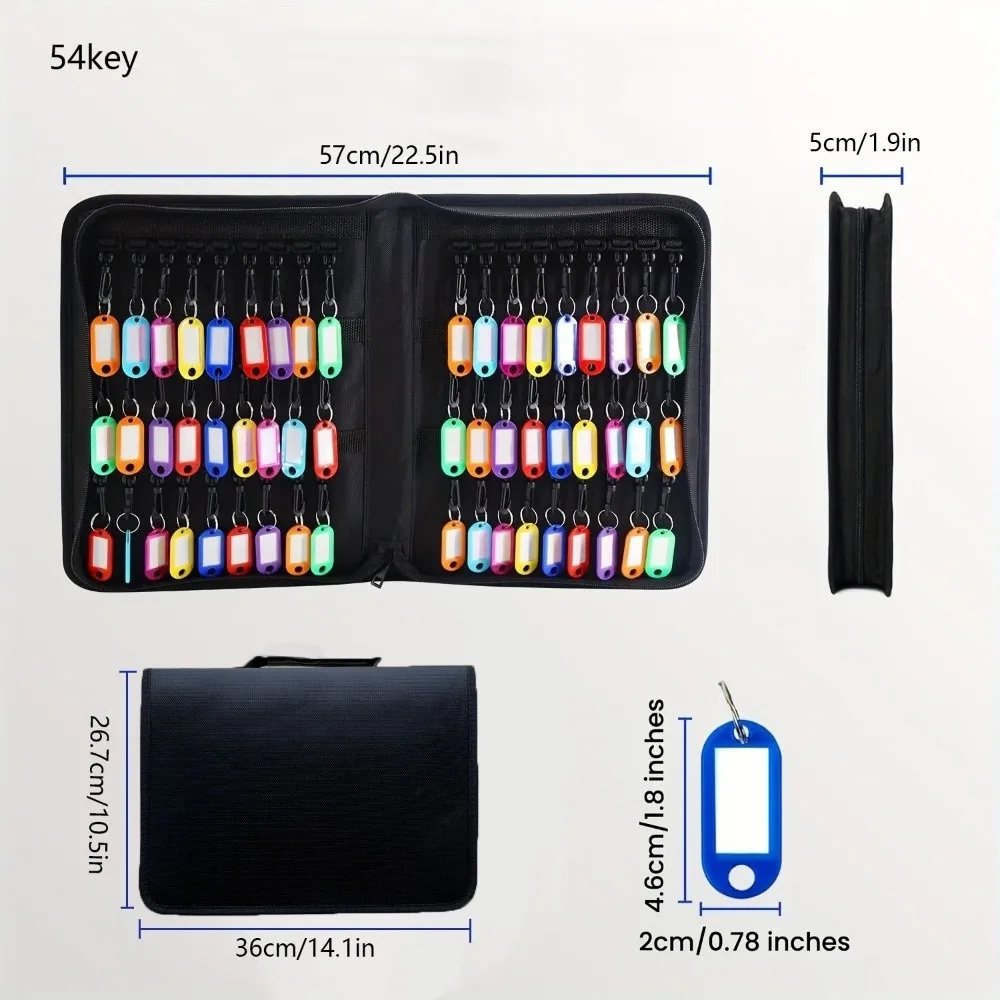 Smooth Zipper Design Fireproof Key Organizer Fire Resistant Waterproof Fire Resistant Key Bag Home Storage Key Storage Box