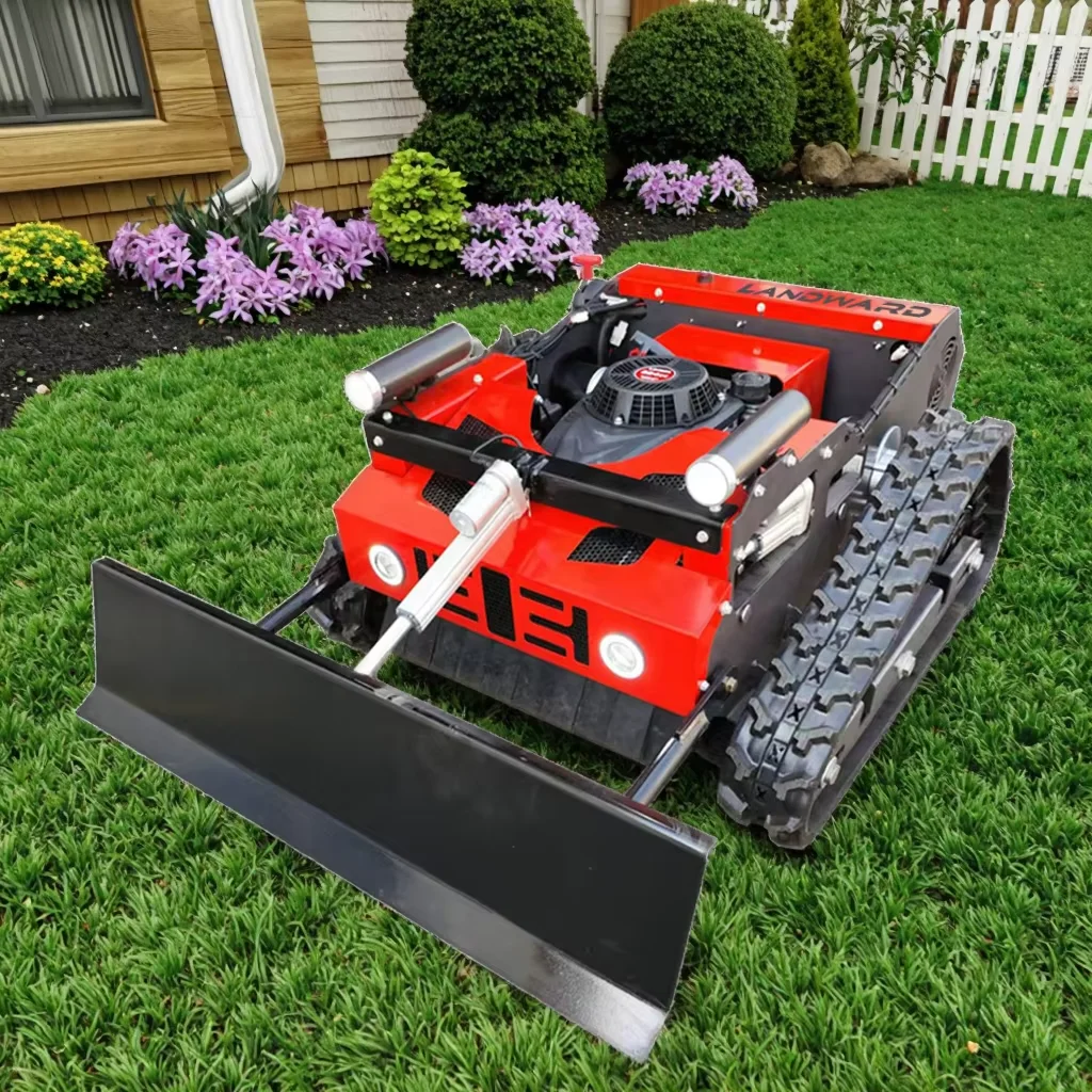 45° Zero Turn Remote Control Lawn Mower LANDWARD Garden Mowing Robot 800mm Crawler Wireless Remote Control Lawn Mower Customized
