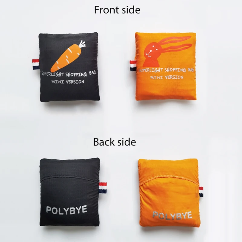 Polybye Nylon Foldable Reusable Shopping Bag Small Pouch Tote Grocery Light Premium Solid