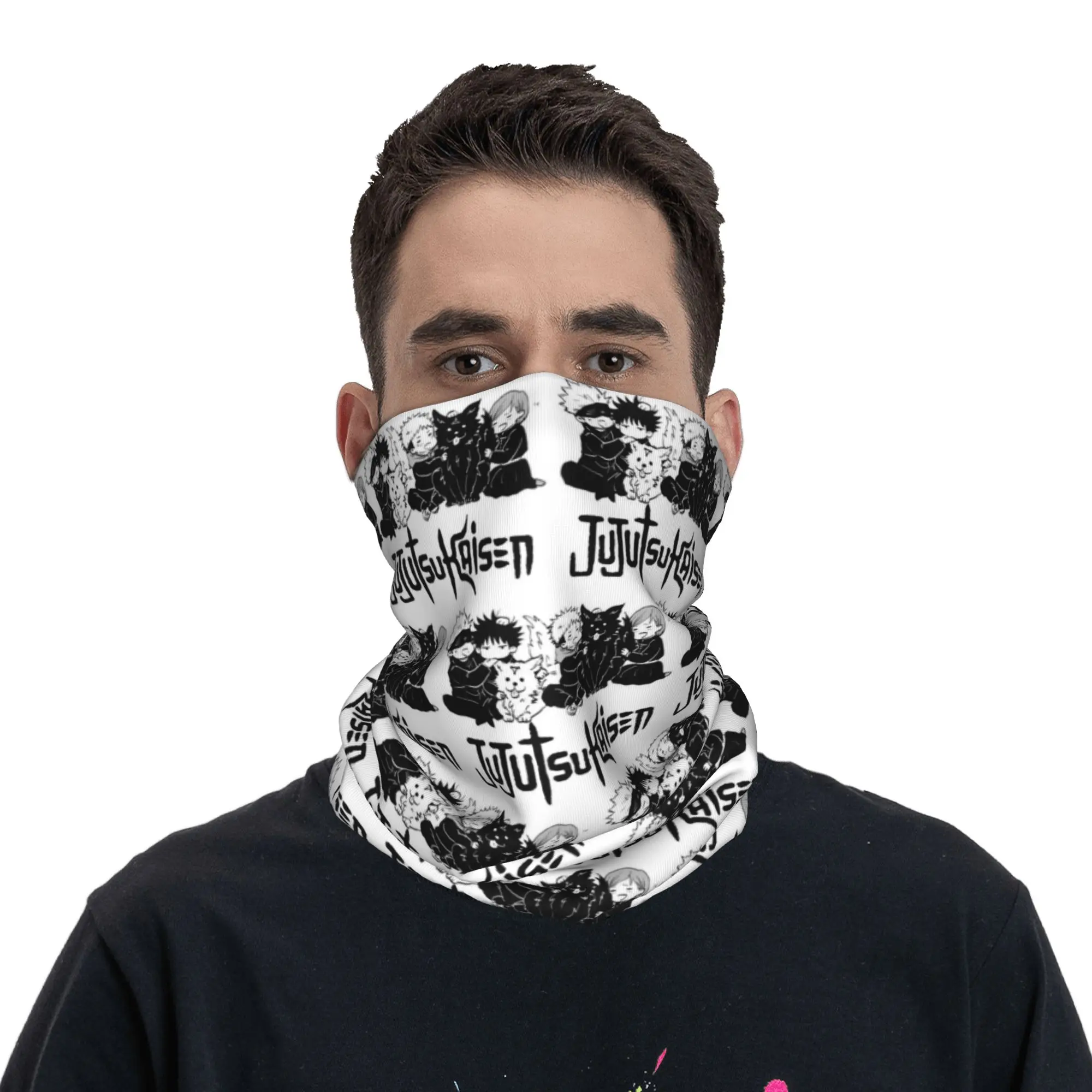 

Jujutsu Kaisen Anime Bandana Neck Cover Printed Magic Scarf Multi-use Face Mask Riding Unisex Adult All Season