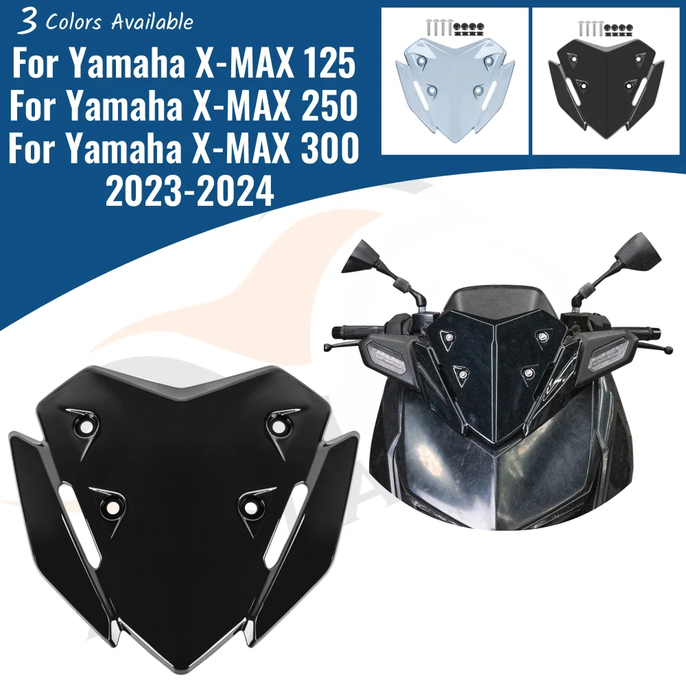 

Motorcycle Front Screen Wind Shield Accessories For Yamaha X MAX X-MAX 300 125 250 2023 2024 Windshield Windscreen Air Deflector