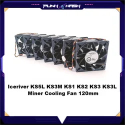 Iceriver Miner Cooling Fan for KS1 KS2 KS3 KS3L KS3M 4Pin 7000RPM KAS Miner KS5L Cooler 4Pin 120*120*38mm Customizable