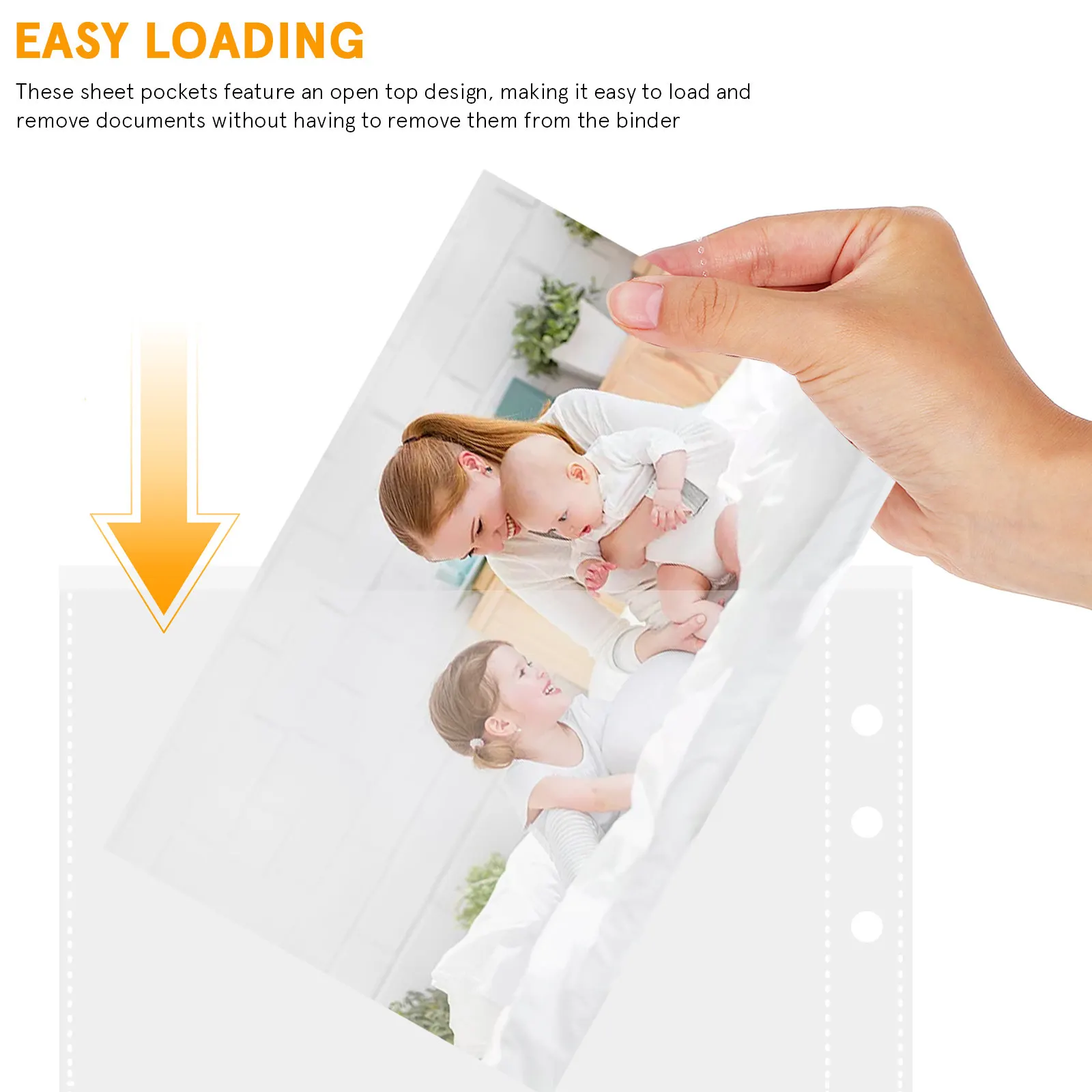 50Pcs Clear Card Sleeves for Binders Waterproof Spill Resistant Transparent Page Protectors Photo Album Trading Card Document