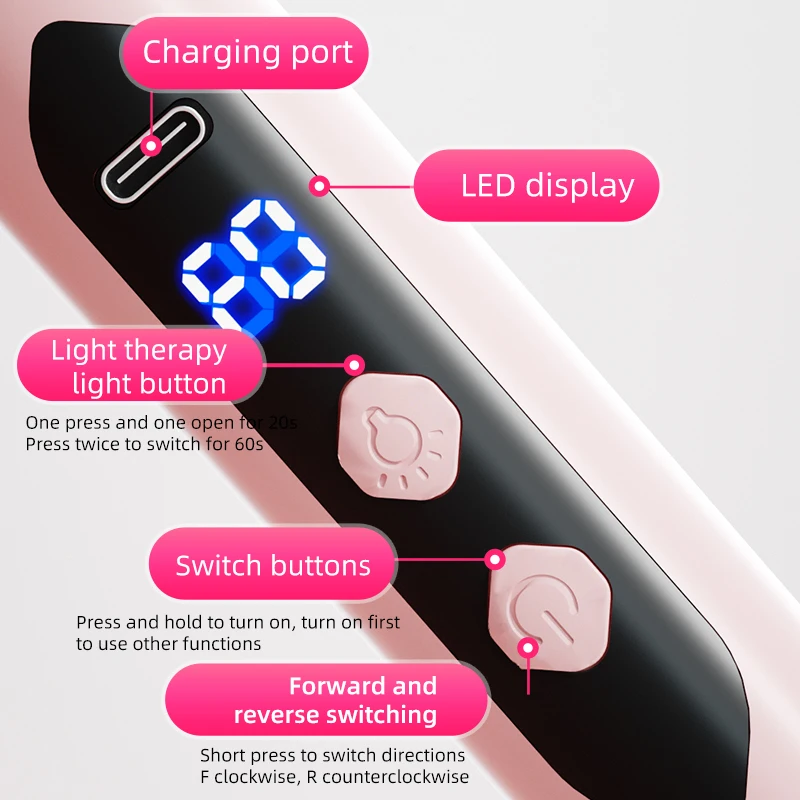 2025 Multifunctionele slijpmachine 2-in-1 elektrische nagelpolijstmachine Draagbare hoge snelheid en sterke polijstmachine