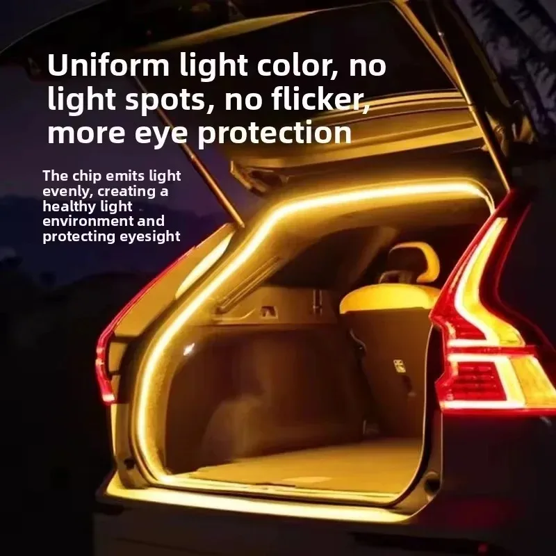 Wiring Free Automatic Sensing Car Trunk LED Light Strip High Brightness Ambient Interior Decoration for Tailgate 2m/4m
